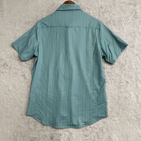 NWOT Jachs New York Men's M Blue Patterned Short Sleeve Shirt - Picture 3 of 9
